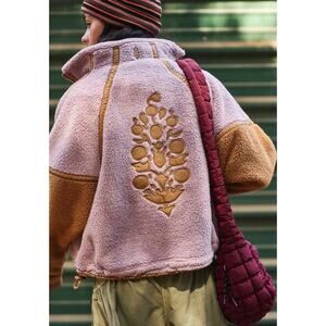 NWT Free People Mountain High Logo Half Zip Fleece, Small